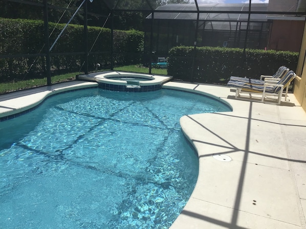 A heated pool