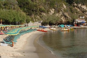 Beach nearby, sun-loungers