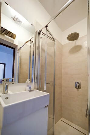 Regadera, secadora de cabello, bidet, toallas 