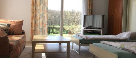1 Schlafzimmer, BĂŒgeleisen/BĂŒgelbrett, WLAN, BettwĂ€sche