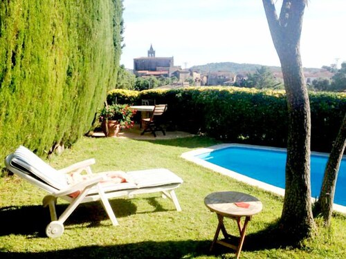 Typical Spanish Masia (country house) of natural stone with private garden and pool