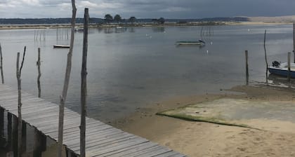 Appartement terrasse couverte â Presqu'Ăźle Cap Ferret, Piraillan avec jardin