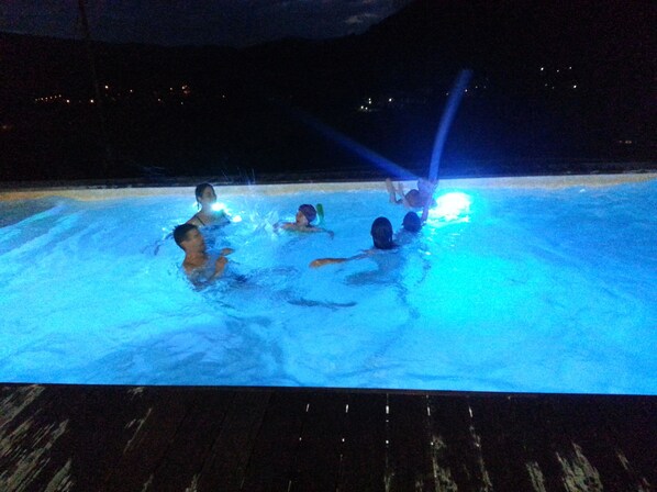 Outdoor pool, a heated pool