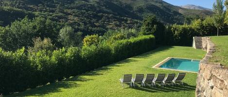 An infinity pool, a heated pool