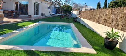Villa pour 6 personnes avec piscine, terrasse, jardin (4* par Gites de France)