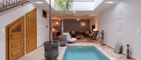 Indoor pool, a heated pool