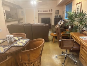 Smart TV, books, stereo