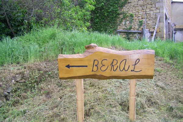 panneau d'entrée du gite