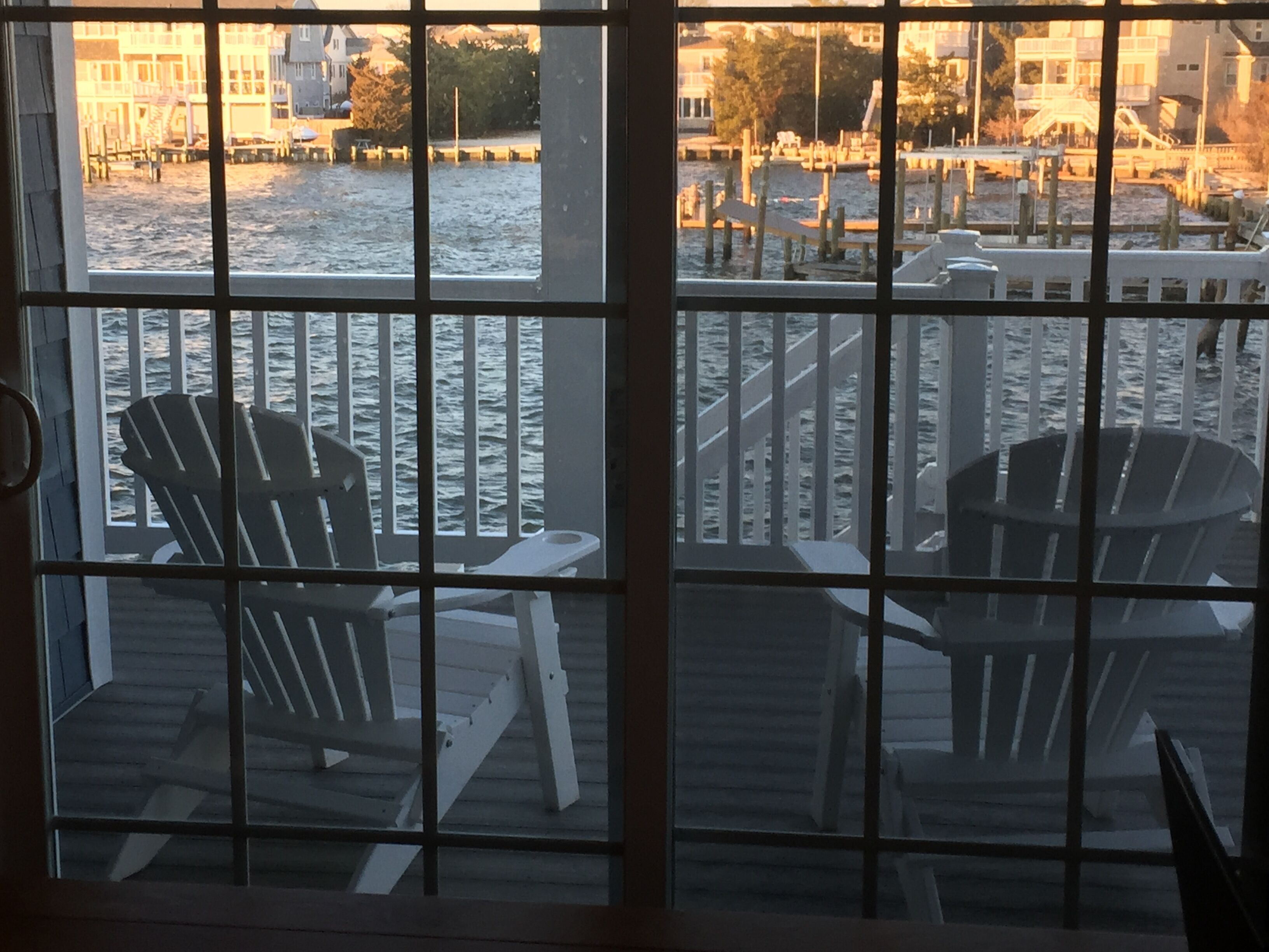 Bayfront with dock and fire pit, @ Harris Harbor, Beach  Haven Park, LBI