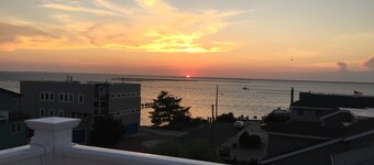 Bayfront with dock and fire pit, @ Harris Harbor, Beach  Haven Park, LBI