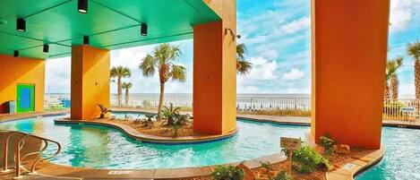 Indoor pool, outdoor pool