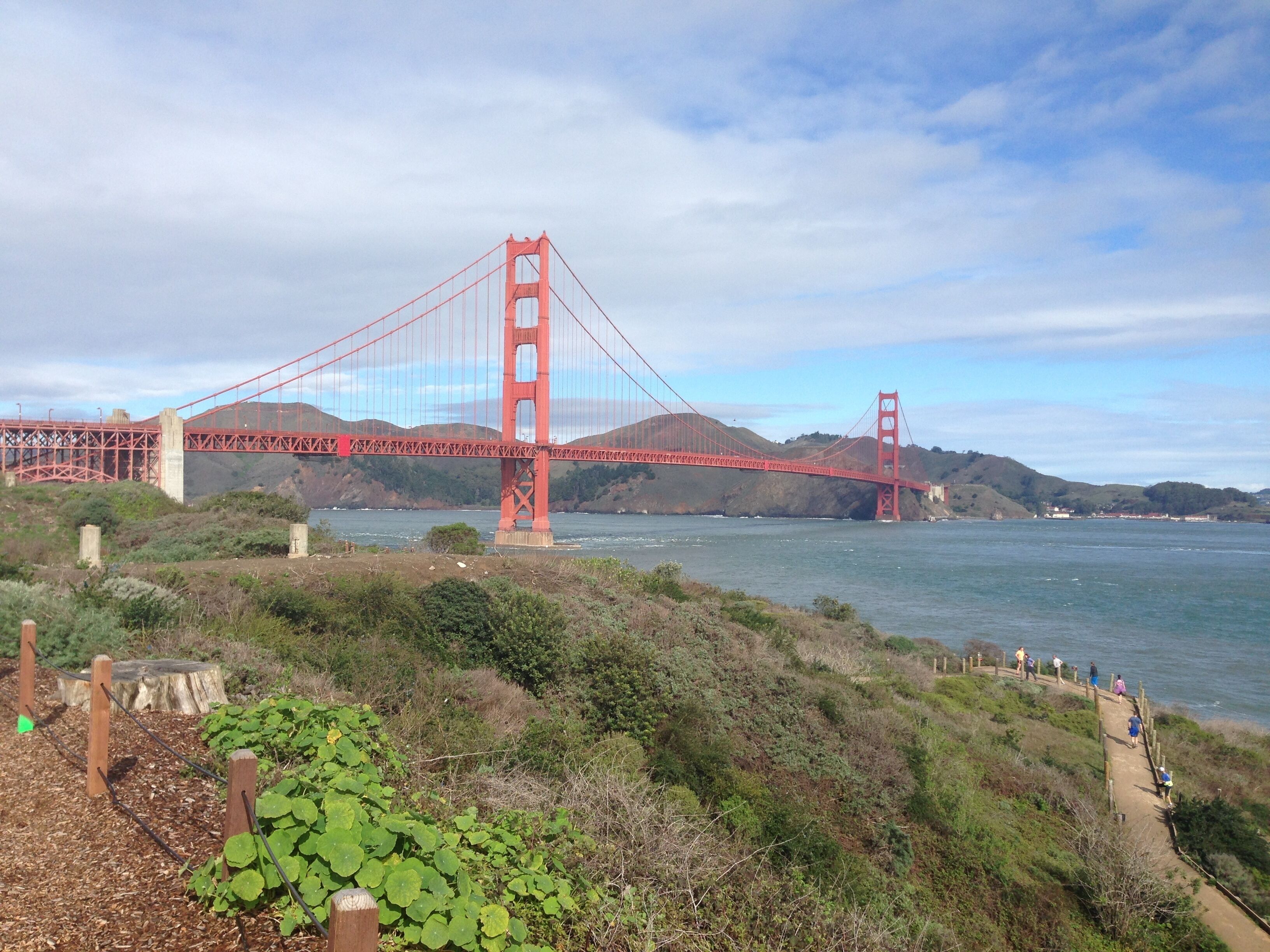 The Golden Gate Bridge looking toward Marin County on San Francisco side
