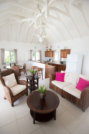 TV, books - Villa Kali - Villa for 2 - Pool, Wi-Fi, Spectacular View (Vitet)