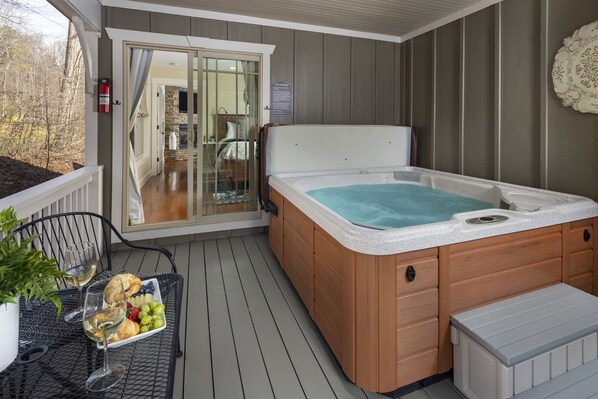 Terrace/patio - Poplar Cottage • Secluded Hot Tub Escape (Asheville)