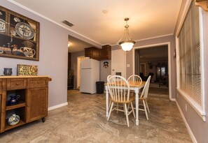 Dining - WAE Outdoors Inc. Cabin # 5 the big white house (Cliffton)