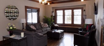 Warm, spacious prairie style home with all the comforts of your home.