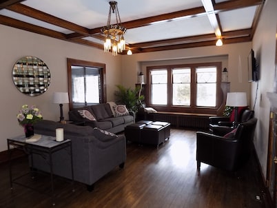 Warm, spacious prairie style home with all the comforts of your home.