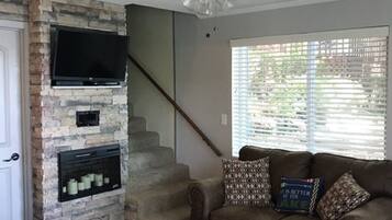 TV, DVD player, stereo