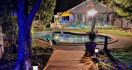 Cabaña totalmente amueblada con barbacoa y piscina - se considera mascota