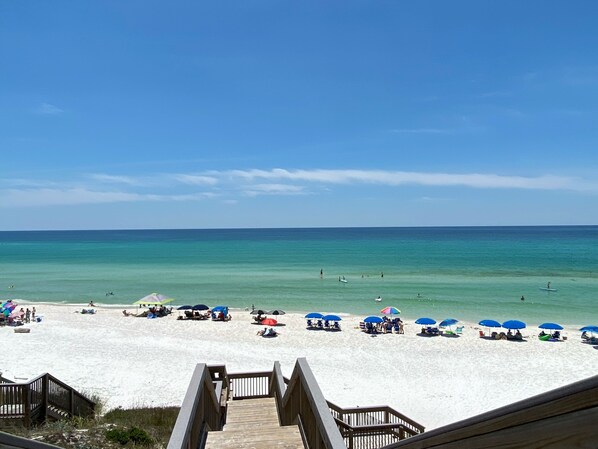 Sun-loungers, beach towels