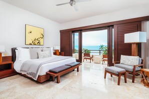 5 bedrooms, Egyptian cotton sheets, in-room safe, desk - Luxurious 5 Star Oceanfront Villa / Private Pool / In Gates / Staff Service  (Punta de Mita)