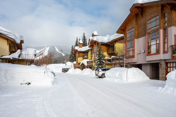 March - looking at Sunburst Mountain from our complex.