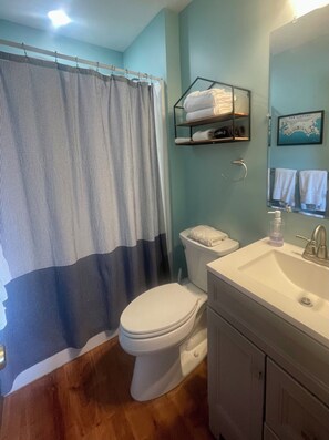 Shower, hair dryer, towels, soap - Bob's Island retreat (Carolina Beach)