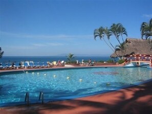 Outdoor pool - Fabulous Oceanfront Studio Condo from 80 a night. (puerto vallarta)