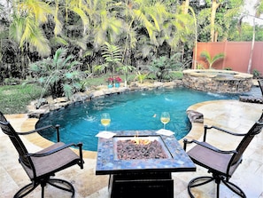 Outdoor pool, a heated pool