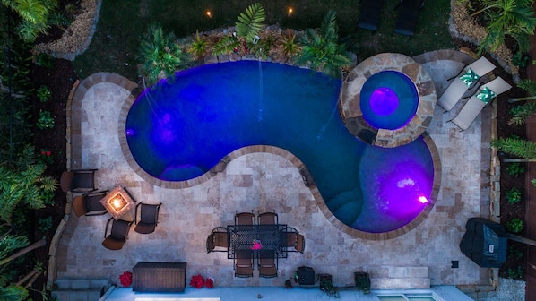Outdoor pool, a heated pool