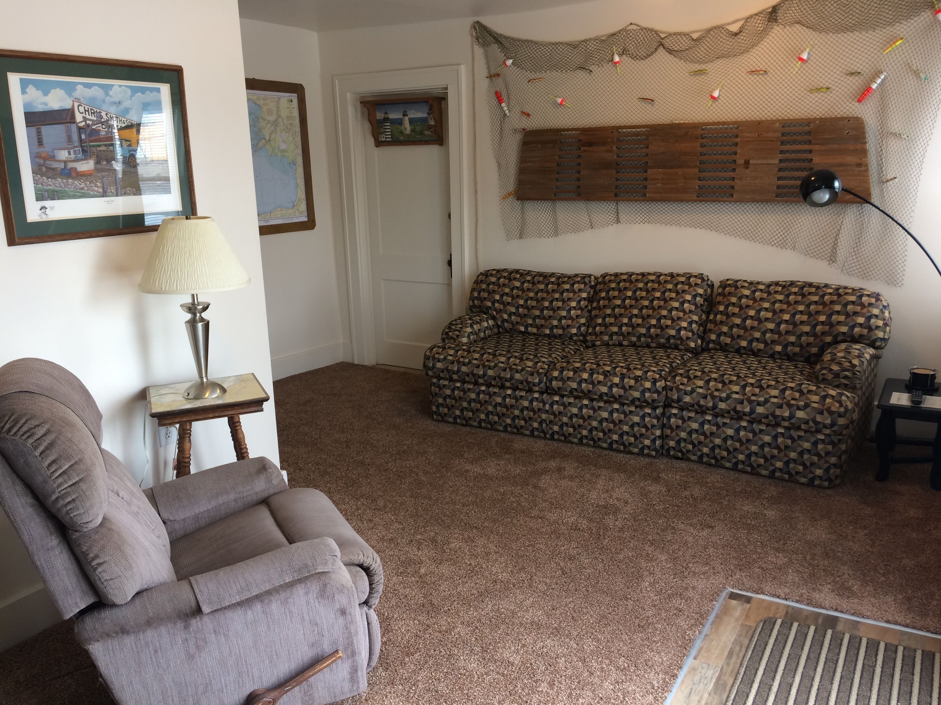 Our Starboard Cabin is clean & comfy & comes with boat slip & trailer parking!