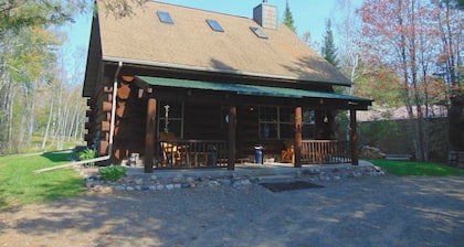 Log cabin on beautiful Keyes Lake