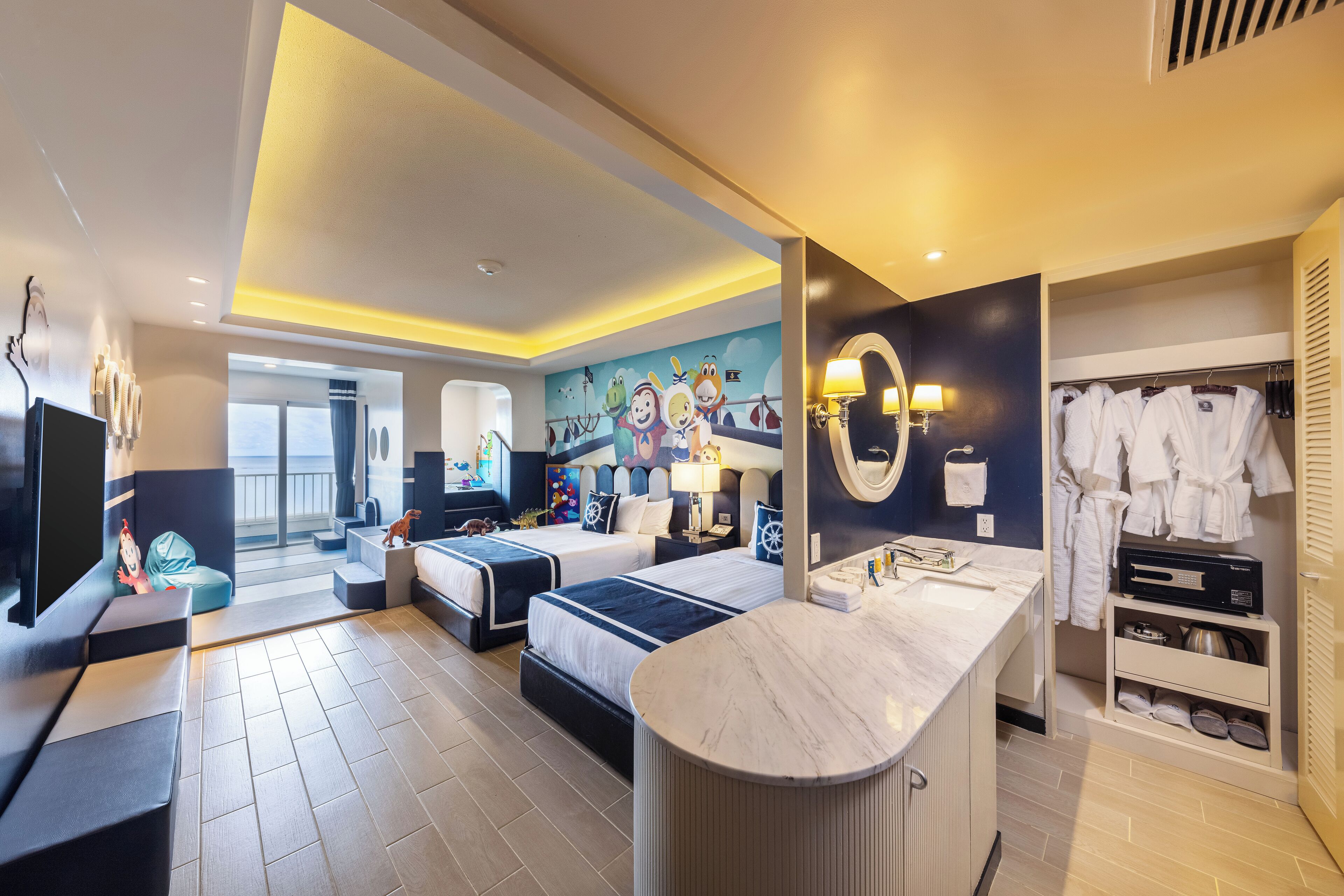 Habitación con 2 camas individuales, vistas al mar | Vistas desde la habitación