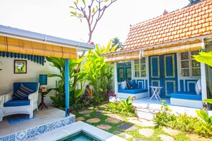 Honeymoon Cottage, 1 King Bed, Private Pool, Beachside | Balcony - Joglo at Lata Lama (Buleleng)