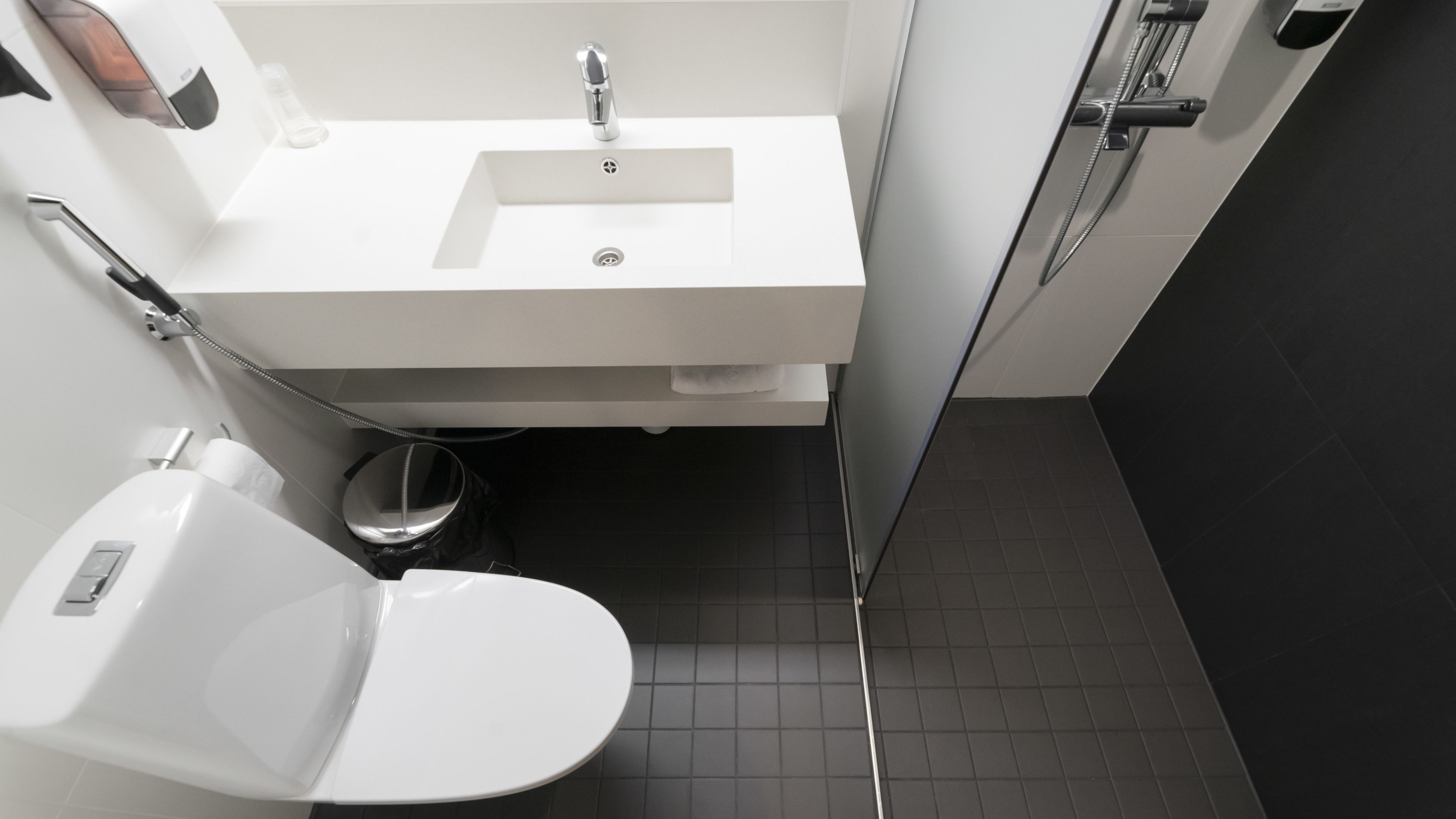 standard twin room | bathroom | shower, free toiletries, hair dryer, bidet