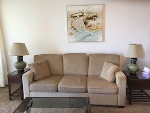 Fernseher, DVD-Player, Bücher, Stereoanlage