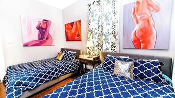 Iron/ironing board, WiFi (free), bed sheets