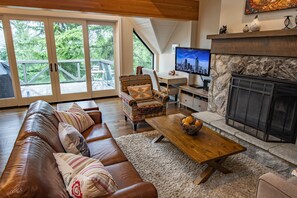 TV, fireplace, stereo