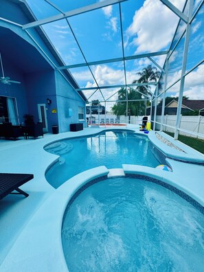 Outdoor pool, a heated pool