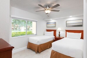 2 bedrooms, in-room safe, iron/ironing board, WiFi