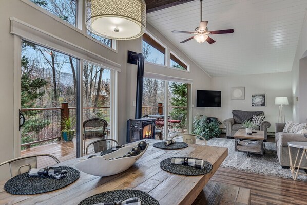 智能电视、壁炉、书