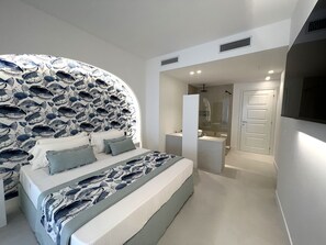 Superior suite, 1 kingsize bed, niet-roken | Italiaanse Frette-lakens, luxe beddengoed, donzen dekbedden