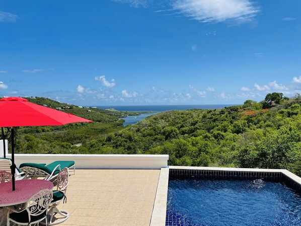 Outdoor pool - Secluded Hillside Home above Salt River National Park - Sea Views & Private Pool (Christiansted)