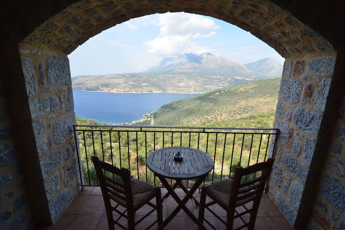 Chambre familiale, 2 chambres, balcon, vue sur la mer | Vue du balcon