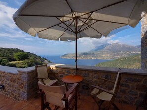 Suite supérieure, balcon, vue sur la mer | Vue du balcon