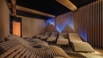 Sauna, hot tub, steam room, body treatments, aromatherapy