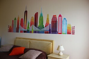 Comfort Double Room, 1 Double Bed, Non Smoking, City View | Iron/ironing board, rollaway beds, free WiFi, bed sheets - New York Hostel (Lviv)