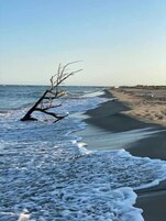 En la playa, arena blanca, traslado desde/hacia la playa gratis