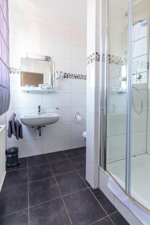 Hair dryer, towels