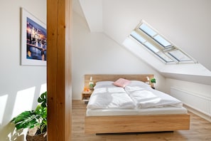 Exclusive Penthouse, 1 Bedroom, Terrace, City View | Desk, laptop workspace, soundproofing, iron/ironing board